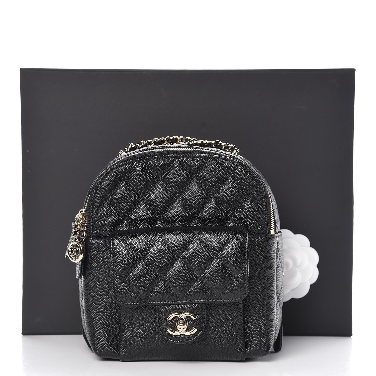 Chanel Caviar Quilted Small CC Day Backpack Black 8 of 8