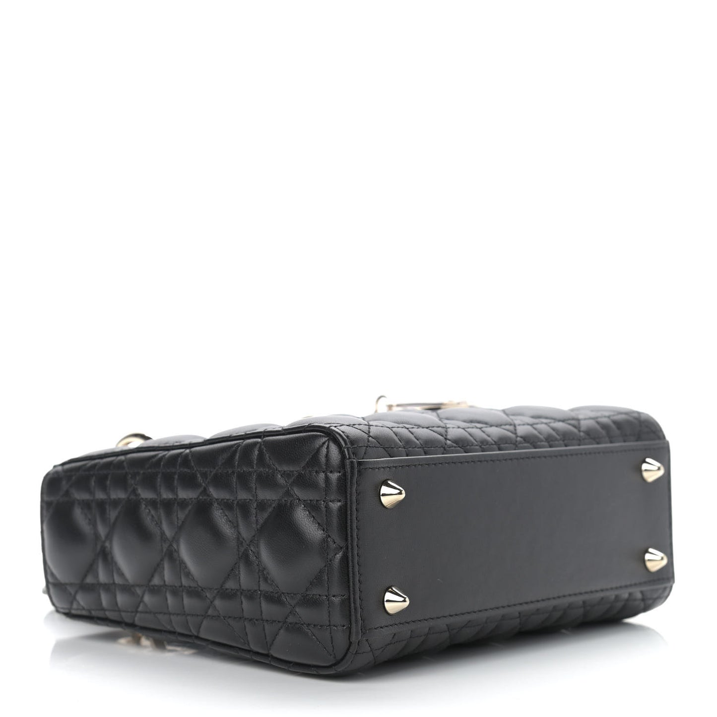Lambskin Cannage Small Lucky Badges My Lady Dior Black