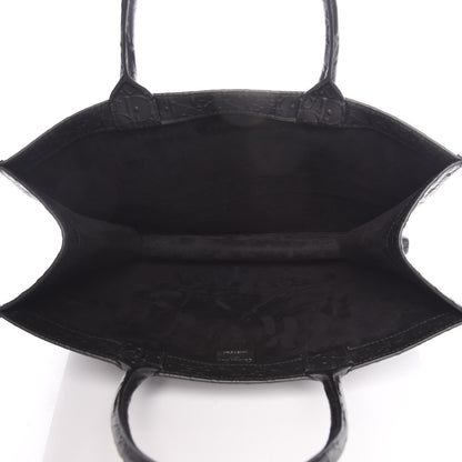 Christian Dior Oblique Calfskin Embossed Book Tote Black 5 of 9