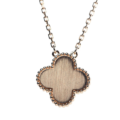 Van Cleef & Arpels 18K Yellow Gold Diamond Yellow Mother of Pearl Vintage Alhambra Pendant Necklace 5 of 8