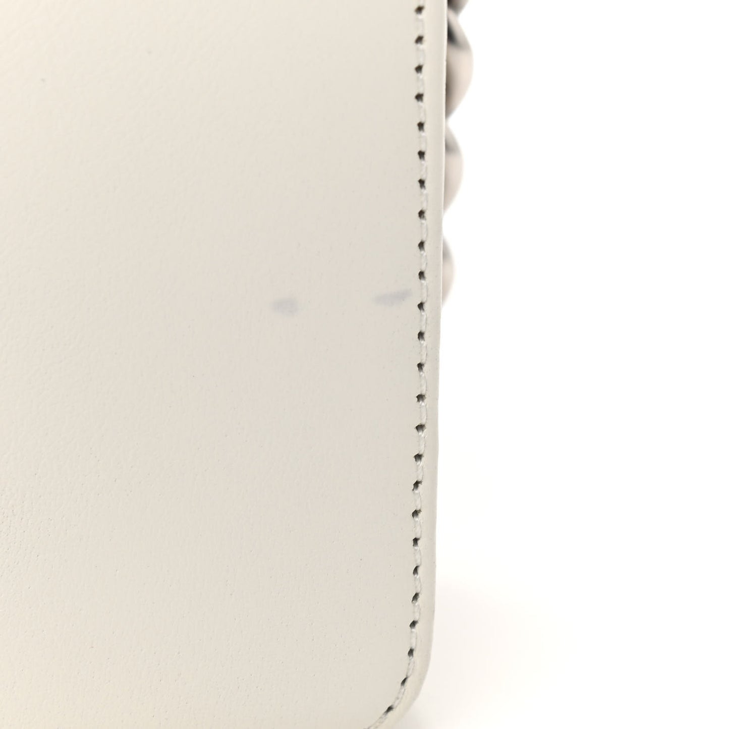 Calfskin Quilted Medium Boy Flap White