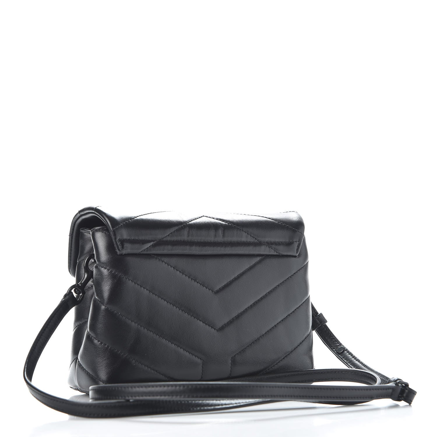 Saint Laurent Calfskin Y Quilted Monogram Toy Loulou Crossbody Bag Black 2 of 9