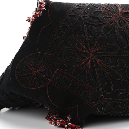 Christian Louboutin Cotton Embroidered Portugaba Black 8 of 10
