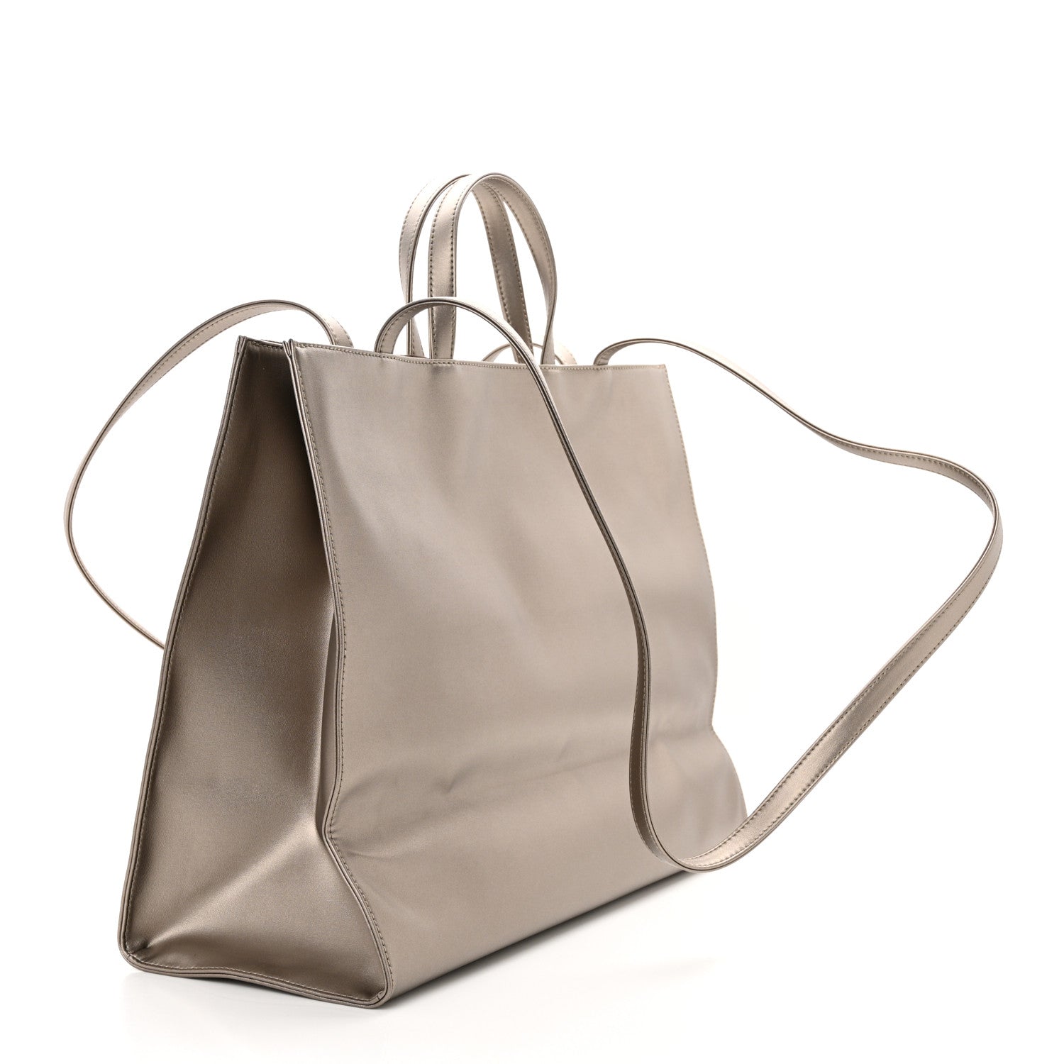 Telfar Metallic Vegan Leather Large Shopping Bag Bronze 3 of 11