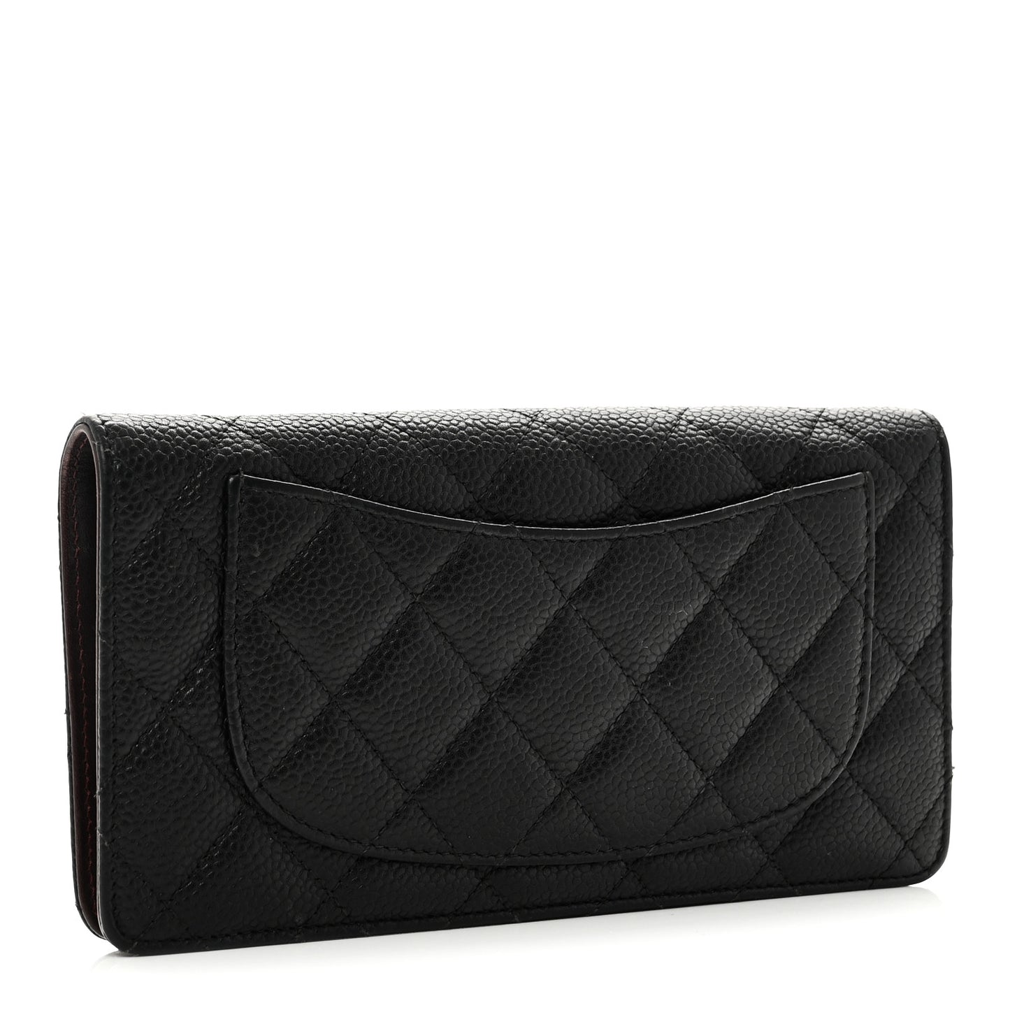Caviar Quilted Yen Wallet Black