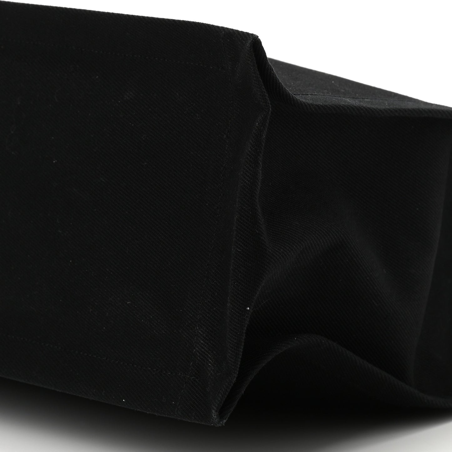 Linen Calfskin Rive Gauche Tote Black