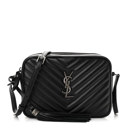 Saint Laurent Calfskin Matelasse Monogram Lou Camera Bag Black 1 of 11