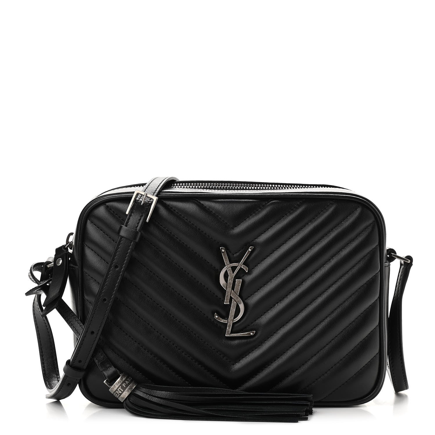 Saint Laurent Calfskin Matelasse Monogram Lou Camera Bag Black 1 of 11