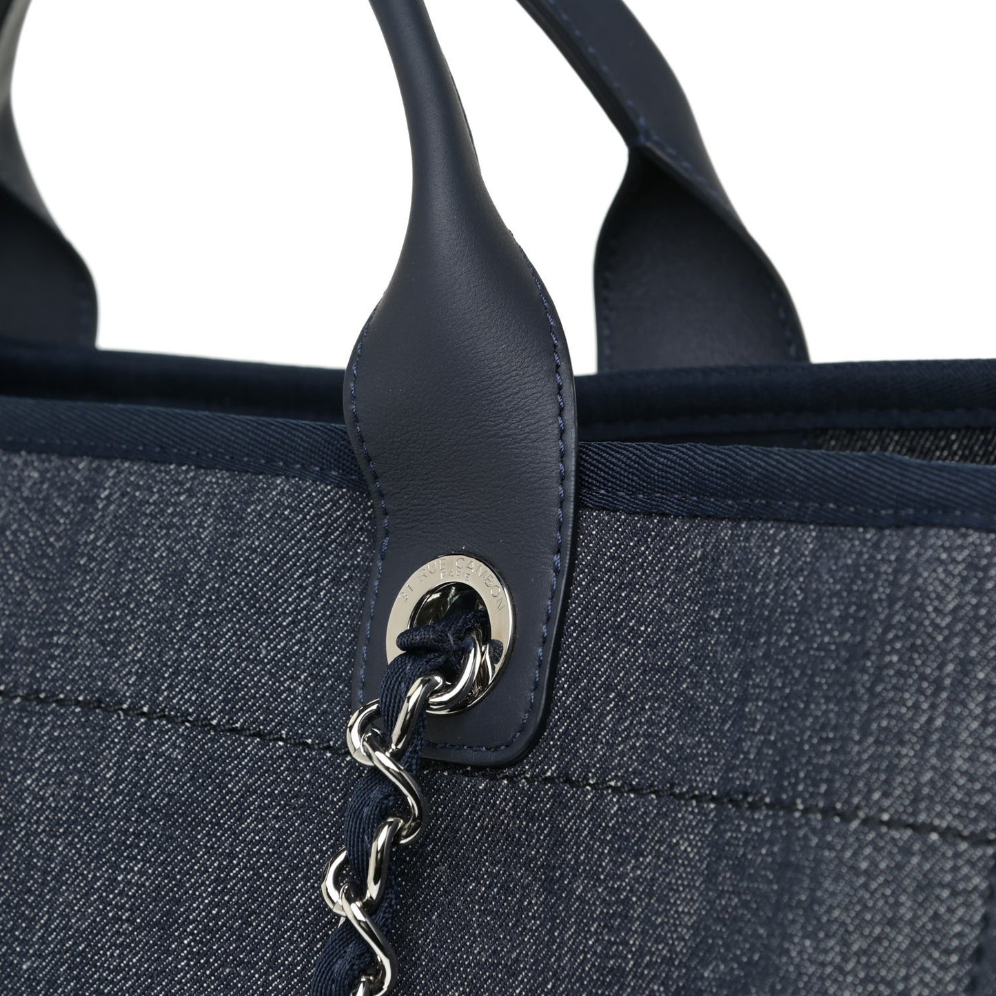 Denim Medium Deauville Tote Dark Blue