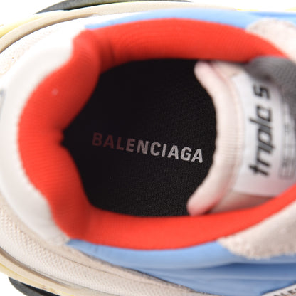 Balenciaga Nylon Suede Womens Triple S 2.0 Sneakers 40 Gris Bleu Rouge 6 of 17