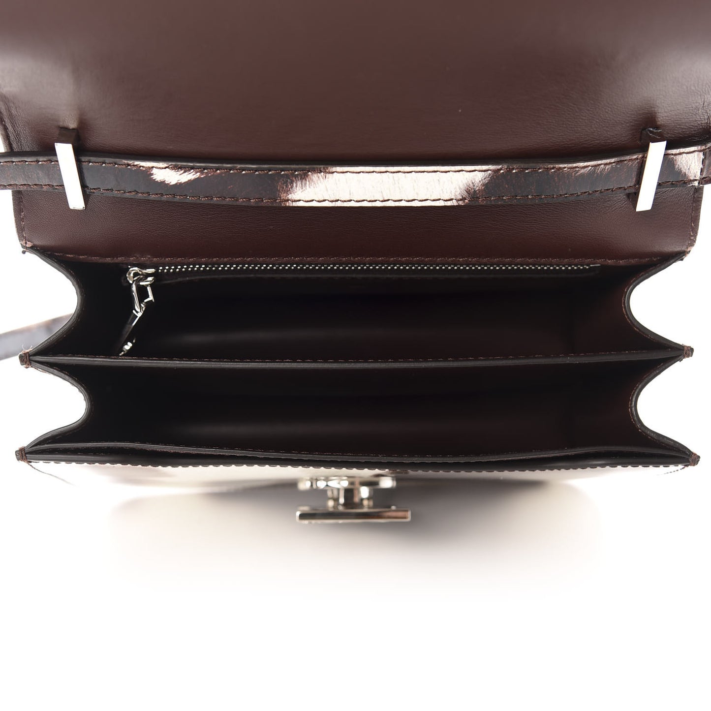 Patent Calfskin Cow Print Small TB Bag