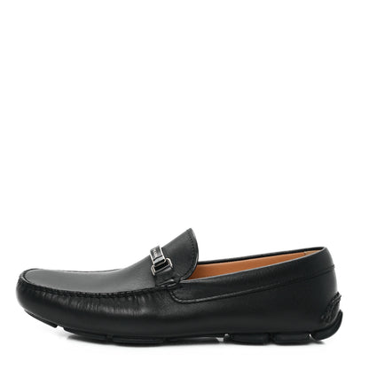 Prada City Calfskin Metal Logo Mens Loafers 9.5 Black 1 of 9