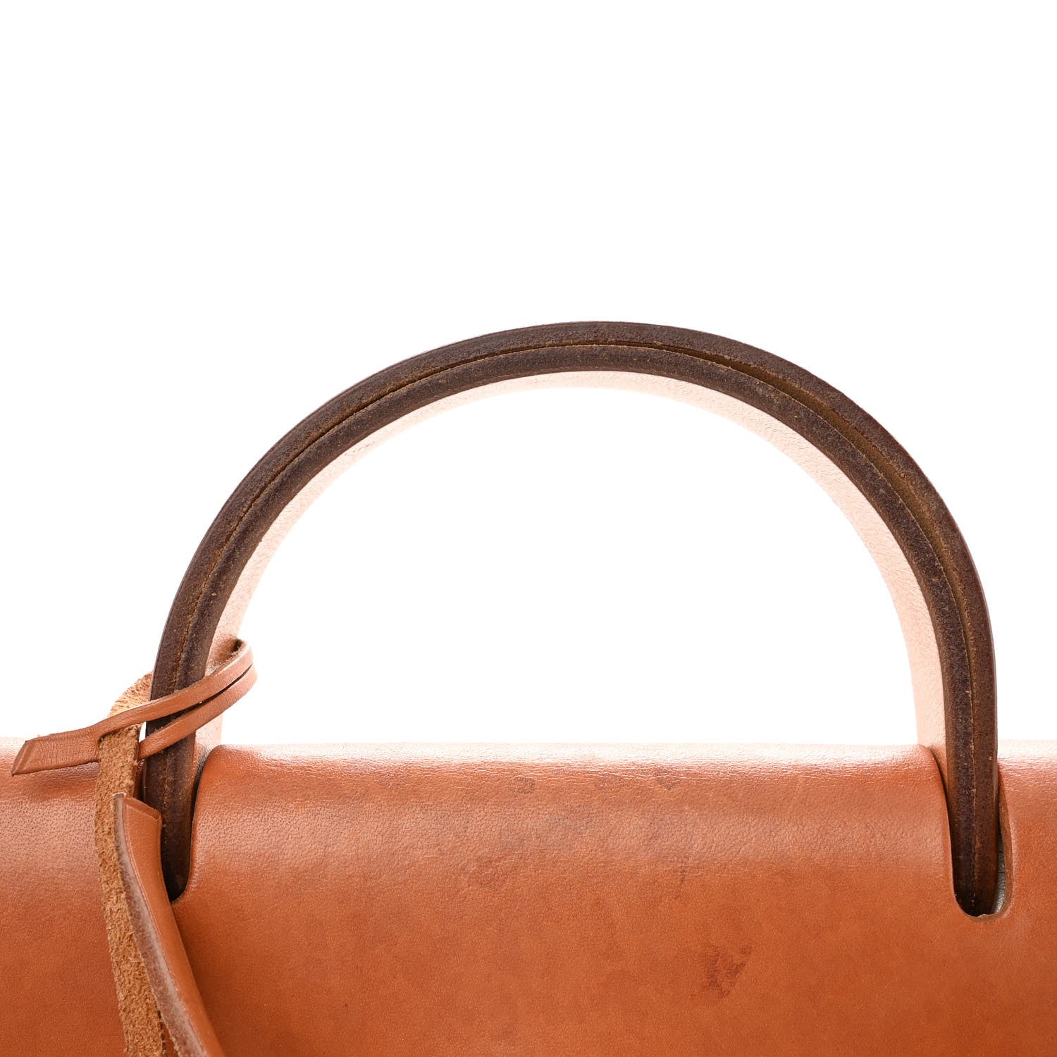 Hermes Toile Vache Calfskin Herbag 30 PM Backpack Natural 12 of 13