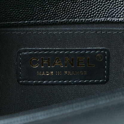 Chanel Caviar Quilted Medium Boy Flap Black 6 of 10