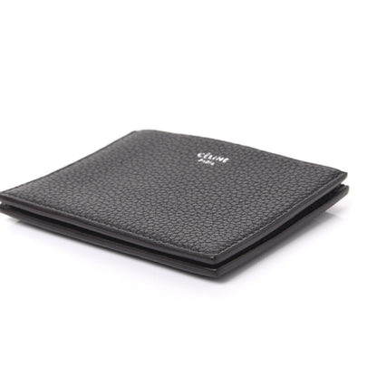 Celine Drummed Calfskin Gusset Card Holder Black 6 of 9
