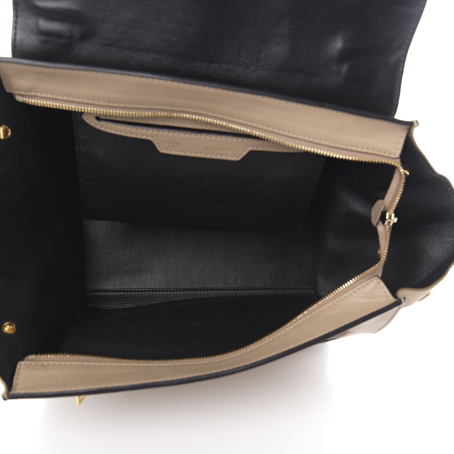 Celine Drummed Calfskin Suede Medium Trapeze Dune 6 of 10