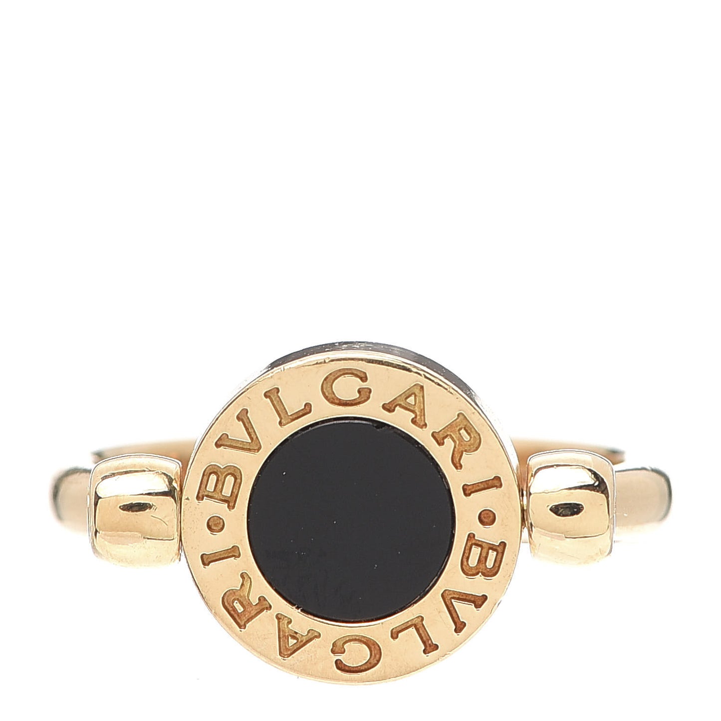 18K Yellow Gold Mother of Pearl Onyx BVLGARI BVLGARI Ring 52 6