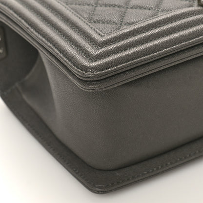 Chanel Caviar Quilted Medium Boy Flap Grey 8 of 9