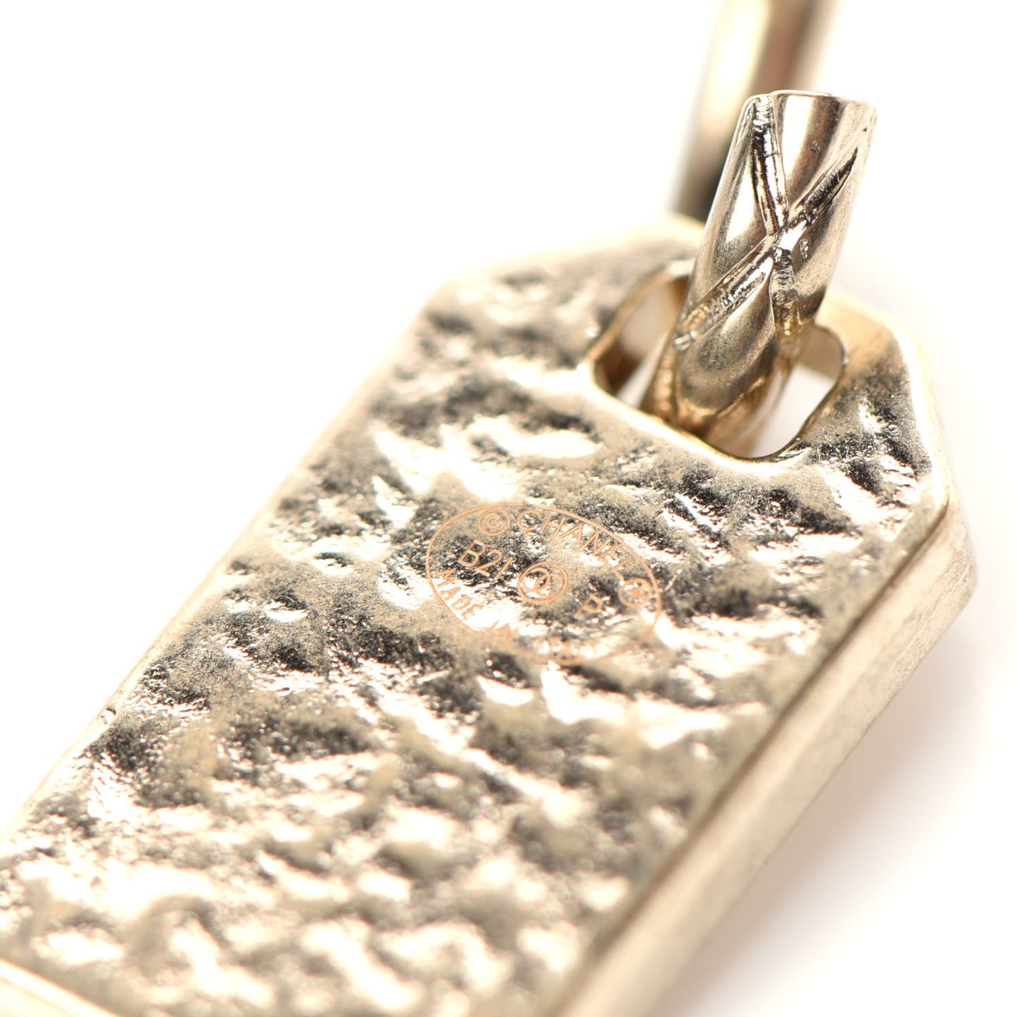 CC Tag Drop Earrings Gold