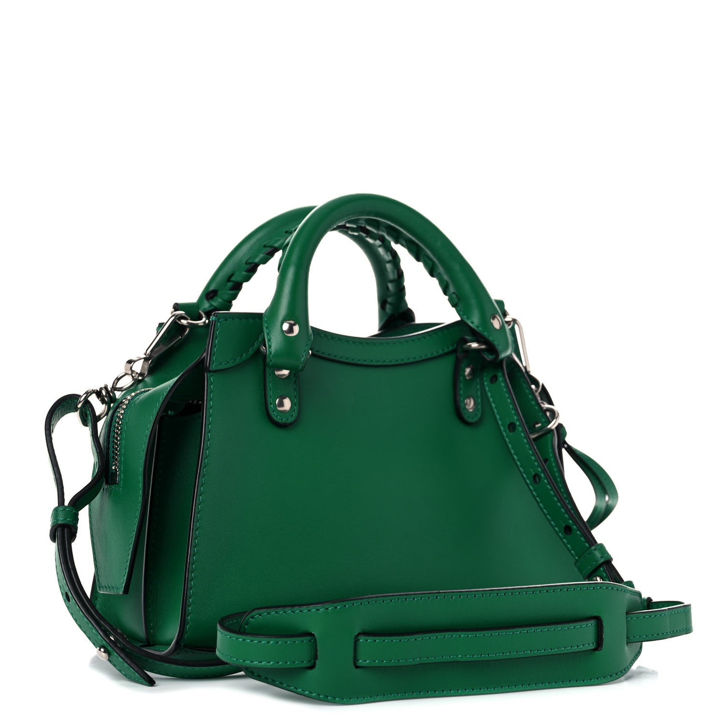 Smooth Calfskin Neo Classic Silver Hardware Mini City Grass Green