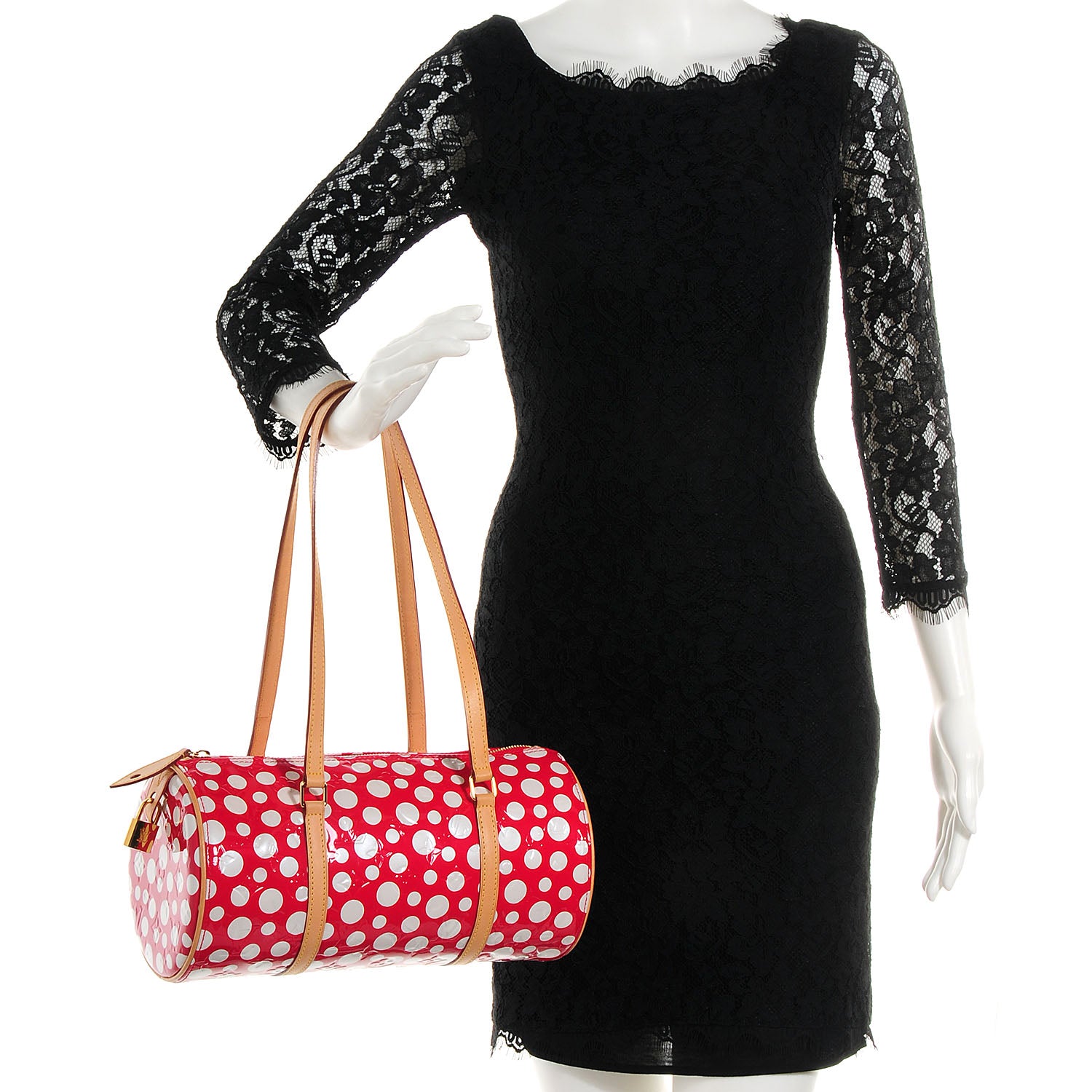 Louis Vuitton Vernis Kusama Infinity Dots Papillon 30 Red 2 of 9