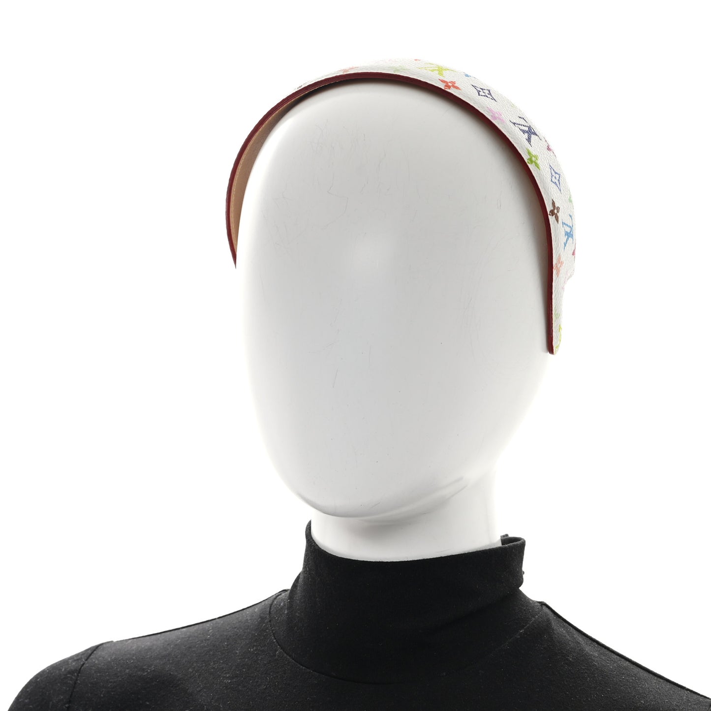 LV X TM Monogram  Multicolor Headband White
