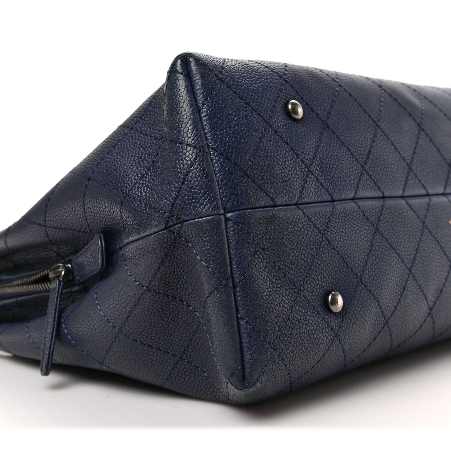 Chanel Grained Vegetal Calfskin Urban Shopping Tote Blue 7 of 8