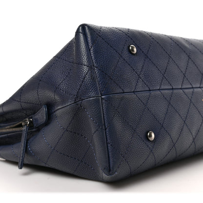 Chanel Grained Vegetal Calfskin Urban Shopping Tote Blue 7 of 8