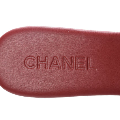 Chanel Lambskin Enamel CC Mules 37 Red 7 of 11