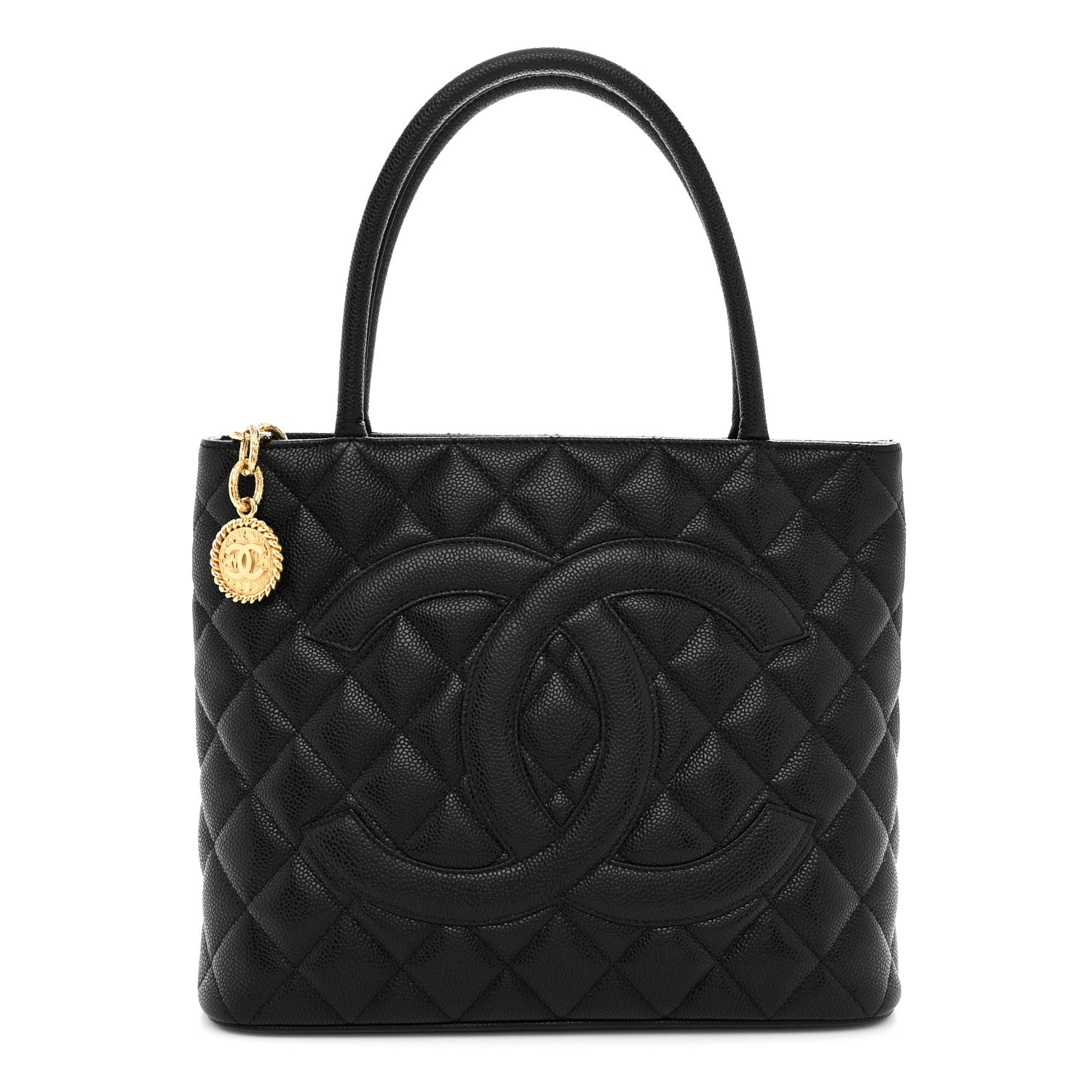 Chanel Caviar Quilted Medallion Tote Black 1 of 10