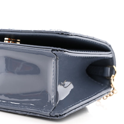 Christian Dior Patent Cannage Nano Lady Dior Pouch Denim 11 of 11