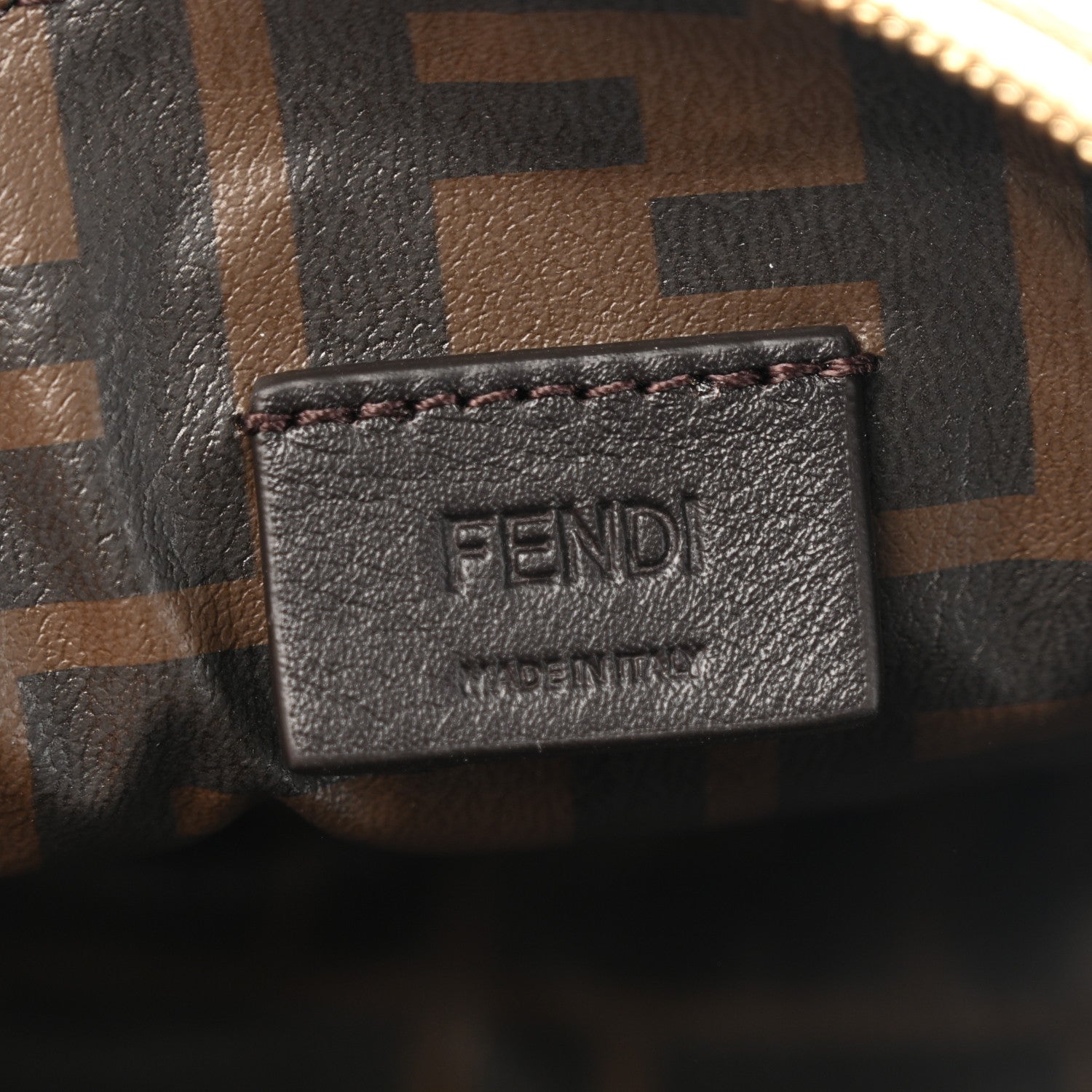 Fendi Metallic Nappa Matisse FF Embossed Small Beauty Pouch Platino 6 of 8