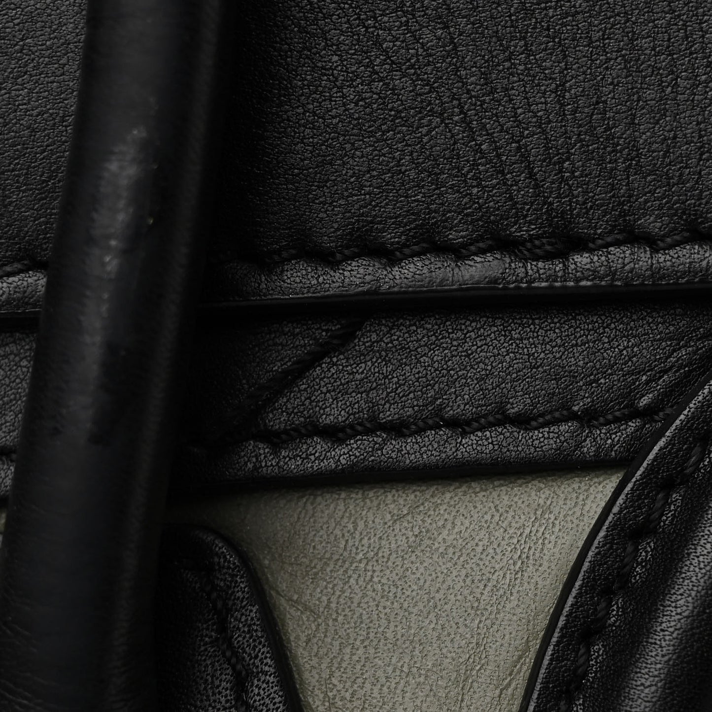 Baby Grained Calfskin Nubuck Nano Tri-Color Luggage Stone
