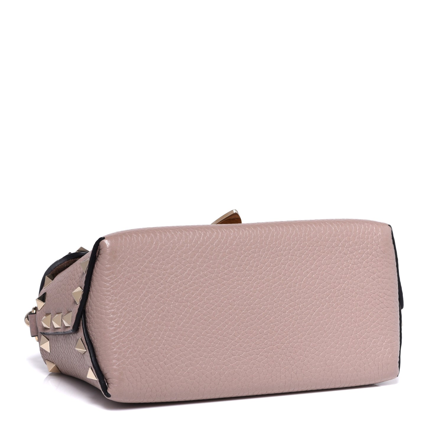 Pebbled Calfskin Mini Rockstud Crossbody Bag Poudre