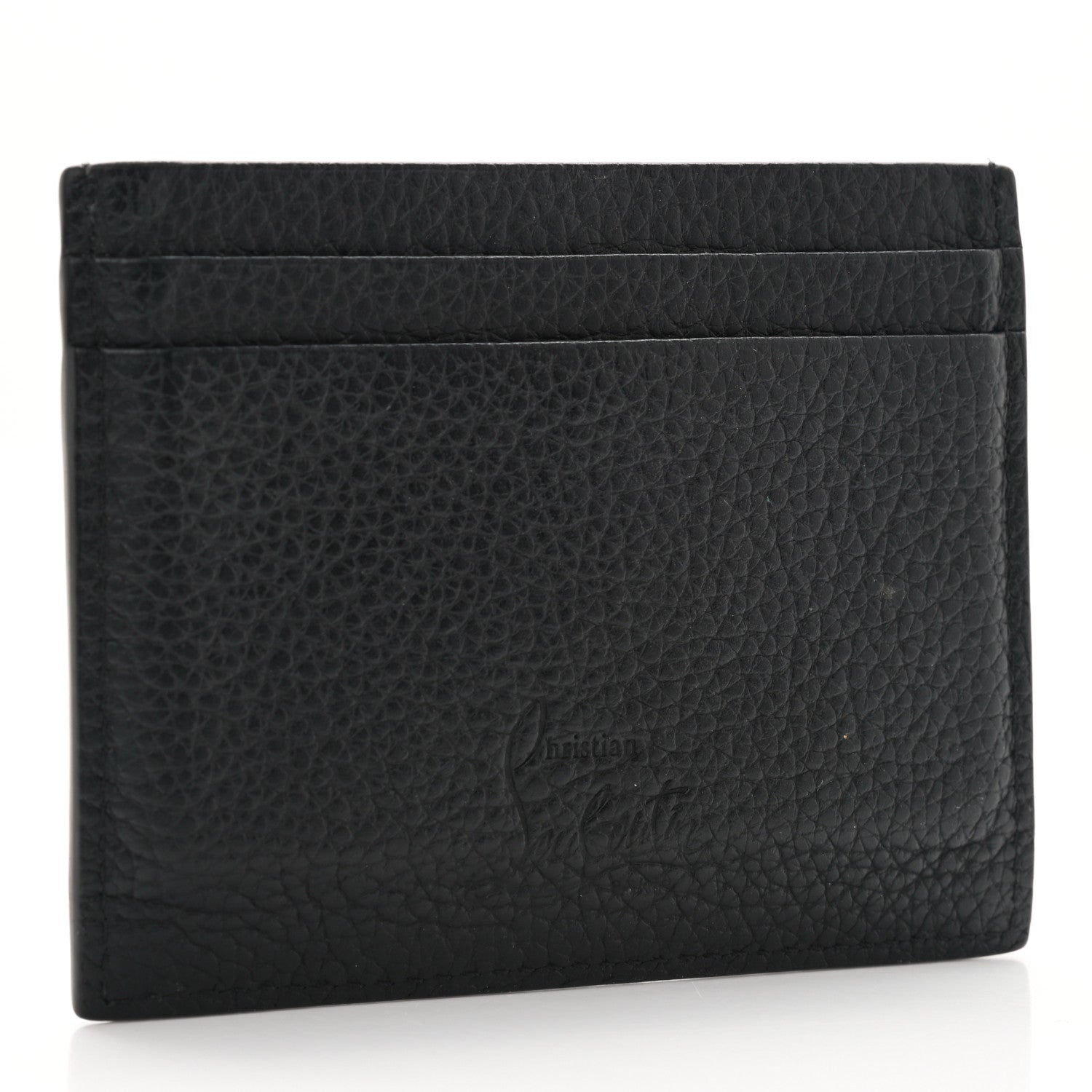 Christian Louboutin Grained Calfskin Kios Star Studded Card Holder Black 3 of 6