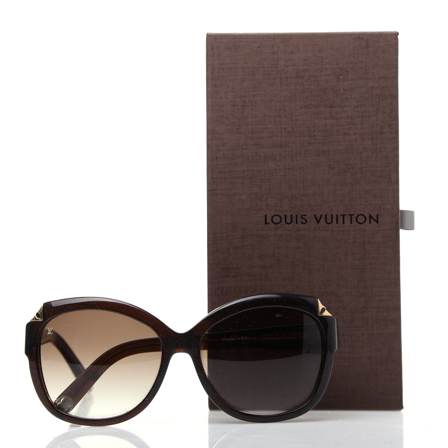 Acetate Hortensia Cat Eye Sunglasses Z0486W Brown Glitter