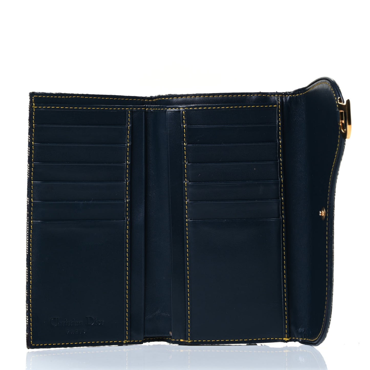 Monogram Saddle Wallet Navy