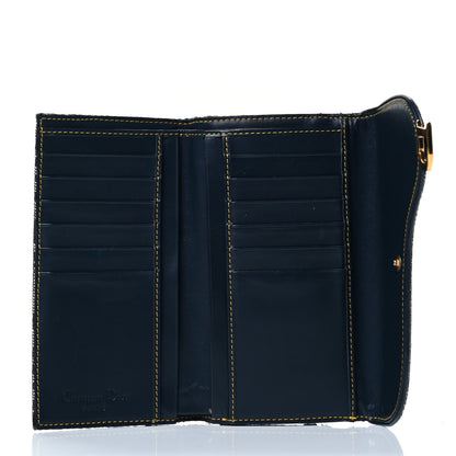 Christian Dior Monogram Saddle Wallet Navy 4 of 4