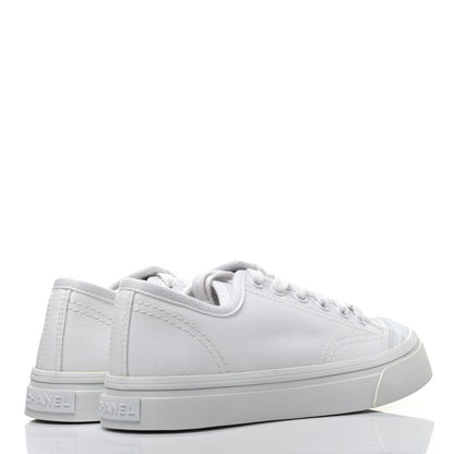 Chanel Fabric Low Top Sneakers 36 White 4 of 8