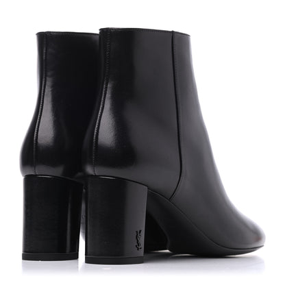 Saint Laurent Nappa Loulou Ankle Zip Boot 37.5 Black 4 of 9