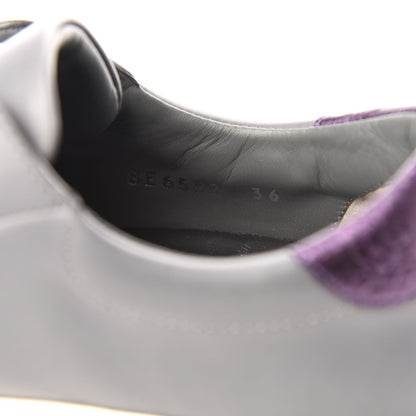 Fendi Vitello Lurex Rockoclick Slip On Sneakers 36 Alga Amarone Blueberry Multicolor 9 of 9