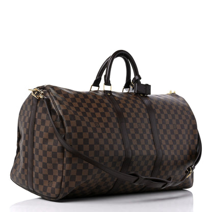 Louis Vuitton Damier Ebene Keepall Bandouliere 55 2 of 11
