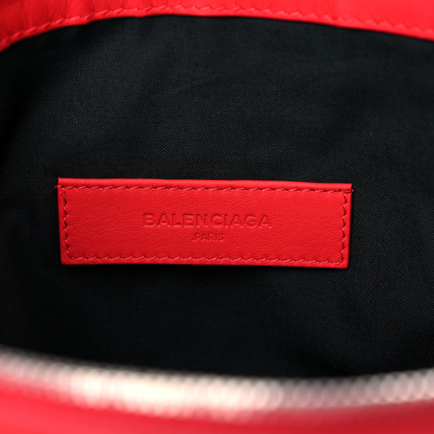 Balenciaga Smooth Calfskin Classic Silver Hardware Medium Clip Rouge Grenade 6 of 10