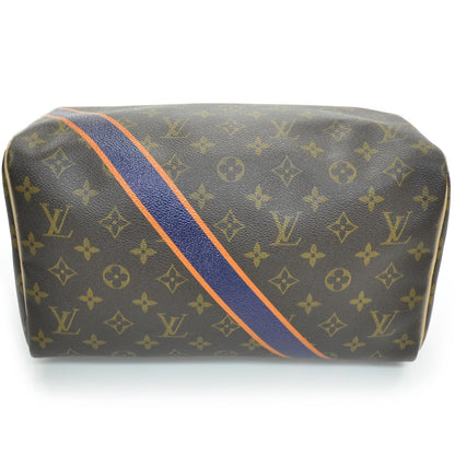 Louis Vuitton Monogram My LV Heritage Speedy 30 Blue Marine and Orange 5 of 9