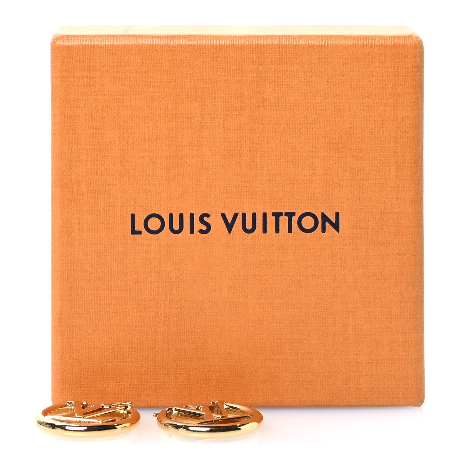 Louis Vuitton Metal Small Louise Hoop Earrings Gold 5 of 5