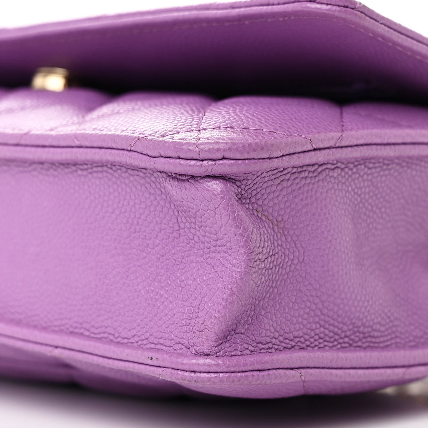 Caviar Quilted Wallet On Chain WOC Purple