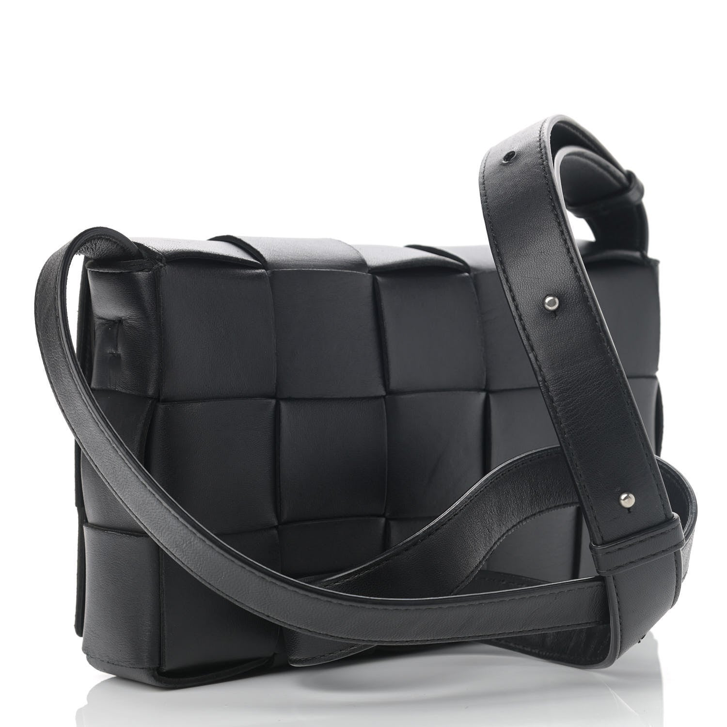 Bottega Veneta Nappa Maxi Intreccio Cassette Bag Black 3 of 14