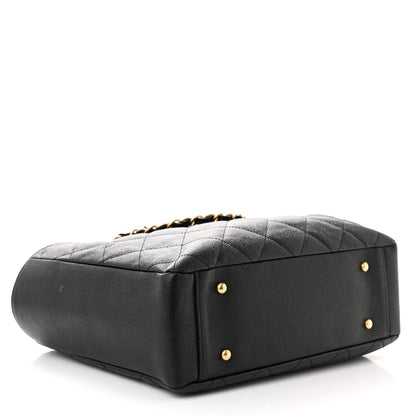 Chanel Caviar Quilted Small Shopping Tote Black 4 of 11