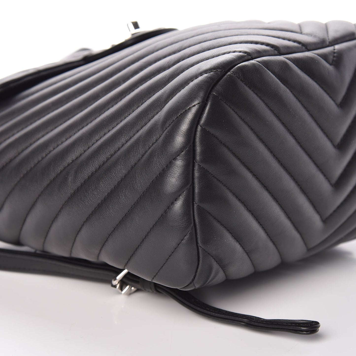 Calfskin Chevron Quilted Small Urban Spirit Backpack Black