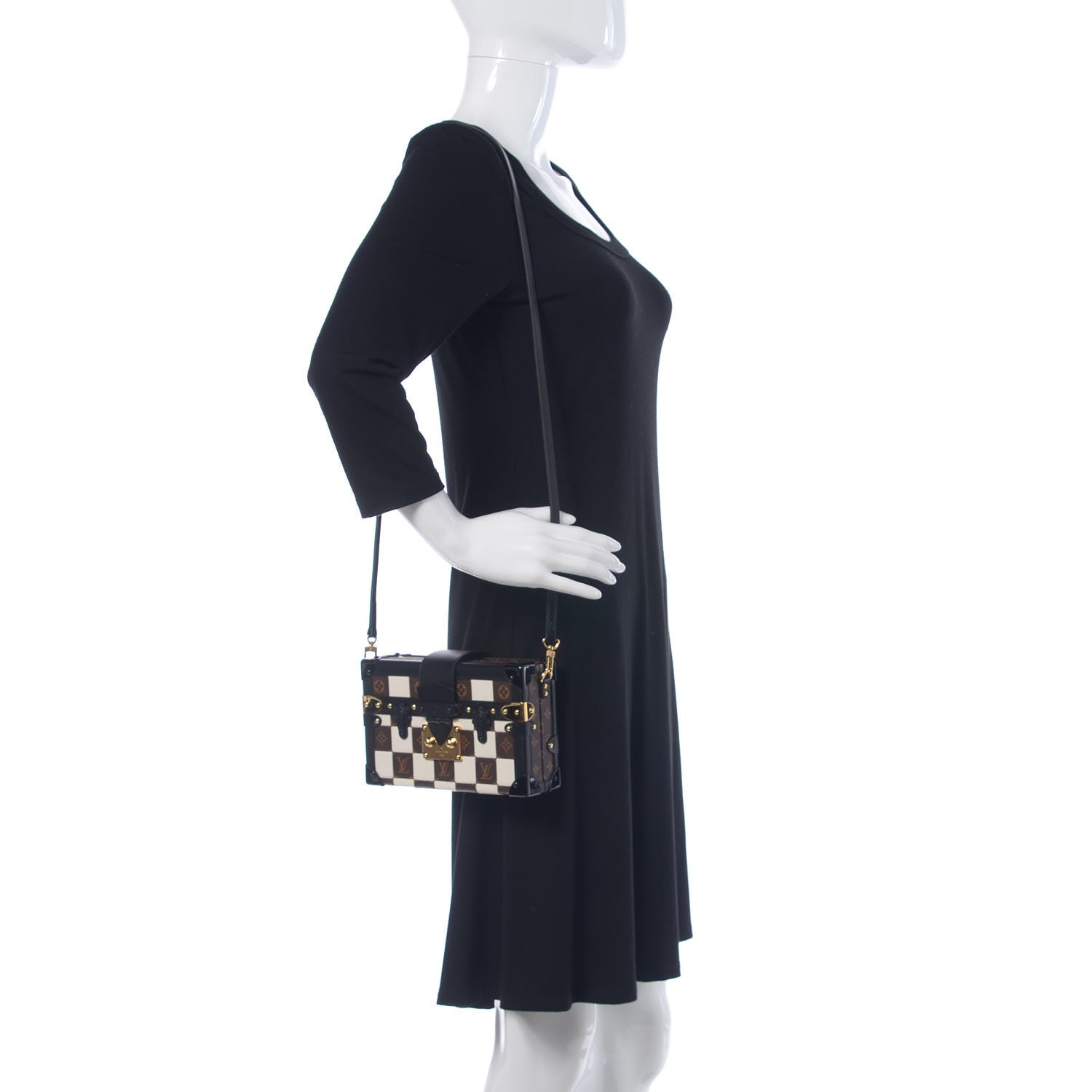 Louis Vuitton Monogram Tressage Petite Malle Creme 2 of 9